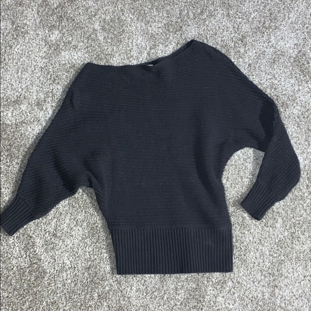 Gray off the shoulder sweater